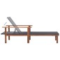 Sonnenliege Poly Rattan und Akazie Massivholz Schwarz Sonnenliege Poly Rattan und Akazie Massivholz Schwarz