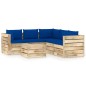 6-tlg. Garten-Lounge-Set mit Kissen Grün Imprägniertes Holz 6-tlg. Garten-Lounge-Set mit Kissen Grün Imprägniertes Holz