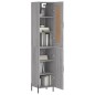 Highboard Grau Sonoma 34,5x34x180 cm Holzwerkstoff Highboard Grau Sonoma 34,5x34x180 cm Holzwerkstoff