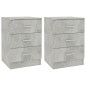 Nachttische 2 Stk. Betongrau 38x35x56 cm Holzwerkstoff Nachttische 2 Stk. Betongrau 38x35x56 cm Holzwerkstoff
