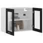 Hängeglasschrank Schwarz 80x31x60 cm Holzwerkstoff Hängeglasschrank Schwarz 80x31x60 cm Holzwerkstoff
