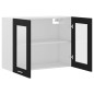 Hängeglasschrank Schwarz 80x31x60 cm Holzwerkstoff Hängeglasschrank Schwarz 80x31x60 cm Holzwerkstoff