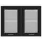 Hängeglasschrank Schwarz 80x31x60 cm Holzwerkstoff Hängeglasschrank Schwarz 80x31x60 cm Holzwerkstoff