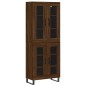 Highboard Braun Eichen-Optik 69,5x34x180 cm Holzwerkstoff Highboard Braun Eichen-Optik 69,5x34x180 cm Holzwerkstoff