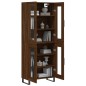 Highboard Braun Eichen-Optik 69,5x34x180 cm Holzwerkstoff Highboard Braun Eichen-Optik 69,5x34x180 cm Holzwerkstoff