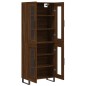 Highboard Braun Eichen-Optik 69,5x34x180 cm Holzwerkstoff Highboard Braun Eichen-Optik 69,5x34x180 cm Holzwerkstoff