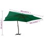 Ampelschirm mit Holzmast 400x300 cm Grün Ampelschirm mit Holzmast 400x300 cm Grün