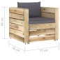 vidaXL 2-tlg. Garten-Lounge-Set mit Kissen Grün Imprägniertes Holz vidaXL 2-tlg. Garten-Lounge-Set mit Kissen Grün Imprägniertes Holz
