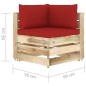 2-Sitzer Outdoor-Sofa mit Kissen Grün Imprägniertes Holz 2-Sitzer Outdoor-Sofa mit Kissen Grün Imprägniertes Holz