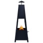 Feuerstelle Schwarz 35×35×99 cm Stahl Feuerstelle Schwarz 35×35×99 cm Stahl
