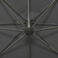 Ampelschirm mit Mast und LED Anthrazit 300 cm
