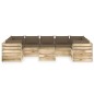 10-tlg. Garten-Lounge-Set mit Kissen Grün Imprägniertes Holz 10-tlg. Garten-Lounge-Set mit Kissen Grün Imprägniertes Holz