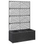 vidaXL Hochbeet mit Rankgitter 3 Töpfe 83×30×130cm Poly Rattan Schwarz vidaXL Hochbeet mit Rankgitter 3 Töpfe 83×30×130cm Poly Rattan Schwarz