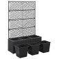 vidaXL Hochbeet mit Rankgitter 3 Töpfe 83×30×130cm Poly Rattan Schwarz vidaXL Hochbeet mit Rankgitter 3 Töpfe 83×30×130cm Poly Rattan Schwarz