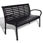 vidaXL Gartenbank 125 cm Stahl und WPC Schwarz vidaXL Gartenbank 125 cm Stahl und WPC Schwarz