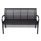 vidaXL Gartenbank 125 cm Stahl und WPC Schwarz vidaXL Gartenbank 125 cm Stahl und WPC Schwarz