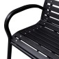 vidaXL Gartenbank 125 cm Stahl und WPC Schwarz vidaXL Gartenbank 125 cm Stahl und WPC Schwarz