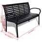 vidaXL Gartenbank 125 cm Stahl und WPC Schwarz vidaXL Gartenbank 125 cm Stahl und WPC Schwarz