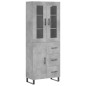Highboard Betongrau 69,5x34x180 cm Holzwerkstoff Highboard Betongrau 69,5x34x180 cm Holzwerkstoff