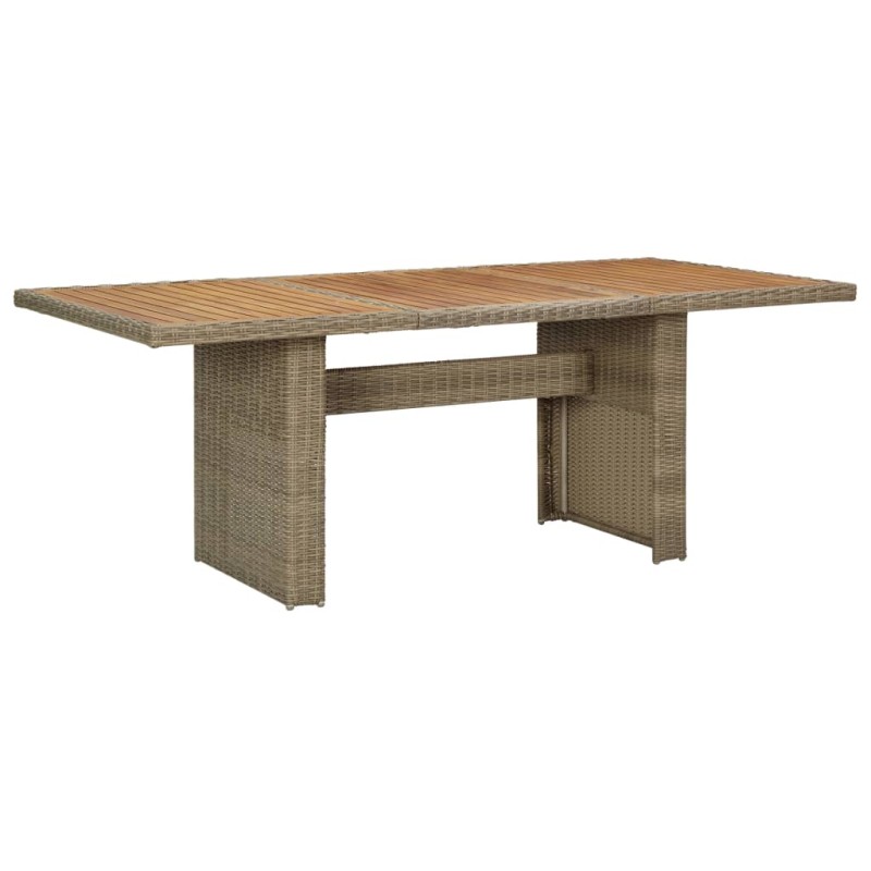 vidaXL Garten-Esstisch Braun 200x100x74 cm Poly Rattan vidaXL Garten-Esstisch Braun 200x100x74 cm Poly Rattan