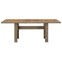 vidaXL Garten-Esstisch Braun 200x100x74 cm Poly Rattan 
