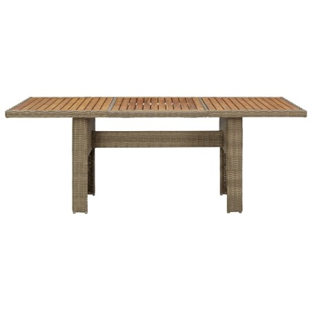 vidaXL Garten-Esstisch Braun 200x100x74 cm Poly Rattan 