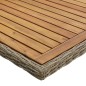vidaXL Garten-Esstisch Braun 200x100x74 cm Poly Rattan vidaXL Garten-Esstisch Braun 200x100x74 cm Poly Rattan