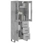 Highboard Betongrau 69,5x34x180 cm Holzwerkstoff Highboard Betongrau 69,5x34x180 cm Holzwerkstoff