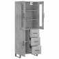 Highboard Betongrau 69,5x34x180 cm Holzwerkstoff Highboard Betongrau 69,5x34x180 cm Holzwerkstoff