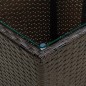 Beistelltisch Braun 41,5x41,5x44 cm Poly Rattan und Hartglas Beistelltisch Braun 41,5x41,5x44 cm Poly Rattan und Hartglas