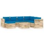 8-tlg. Garten-Lounge-Set mit Kissen Grün Imprägniertes Holz 8-tlg. Garten-Lounge-Set mit Kissen Grün Imprägniertes Holz
