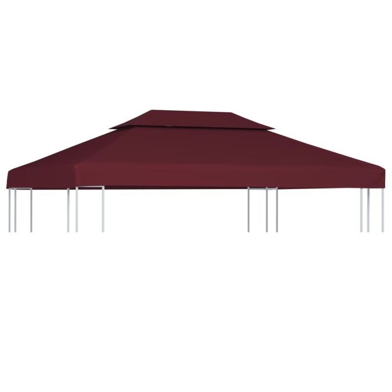 Pavillon-Dachplane mit Kaminabzug 310 g/m² 4x3 m Weinrot Pavillon-Dachplane mit Kaminabzug 310 g/m² 4x3 m Weinrot