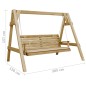 vidaXL Schaukelbank Imprägniertes Kiefernholz 205x150x157 cm vidaXL Schaukelbank Imprägniertes Kiefernholz 205x150x157 cm