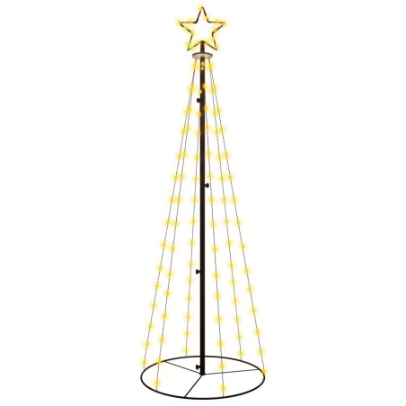 vidaXL LED-Weihnachtsbaum Kegelform Warmweiß 108 LEDs 70x180 cm