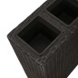 vidaXL Garten-Hochbeet mit 4 Töpfen Poly Rattan Schwarz vidaXL Garten-Hochbeet mit 4 Töpfen Poly Rattan Schwarz