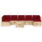 8-tlg. Garten-Lounge-Set mit Kissen Grün Imprägniertes Holz 8-tlg. Garten-Lounge-Set mit Kissen Grün Imprägniertes Holz