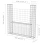 vidaXL Gabionenkorb U-Form Stahl 160×20×150 cm vidaXL Gabionenkorb U-Form Stahl 160×20×150 cm