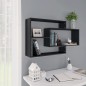 Wandregale Schwarz 104x20x58,5 cm Holzwerkstoff Wandregale Schwarz 104x20x58,5 cm Holzwerkstoff