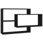 Wandregale Schwarz 104x20x58,5 cm Holzwerkstoff Wandregale Schwarz 104x20x58,5 cm Holzwerkstoff