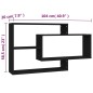 Wandregale Schwarz 104x20x58,5 cm Holzwerkstoff Wandregale Schwarz 104x20x58,5 cm Holzwerkstoff