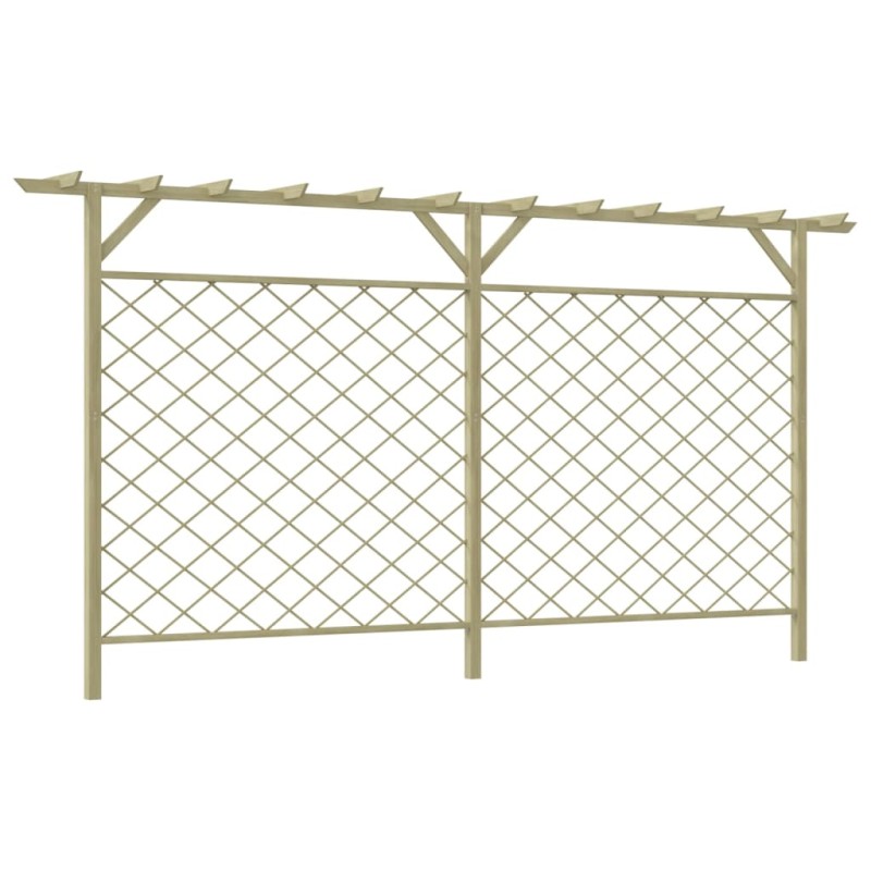 Garten-Gitterzaun mit Pergola-Oberteil Holz Garten-Gitterzaun mit Pergola-Oberteil Holz