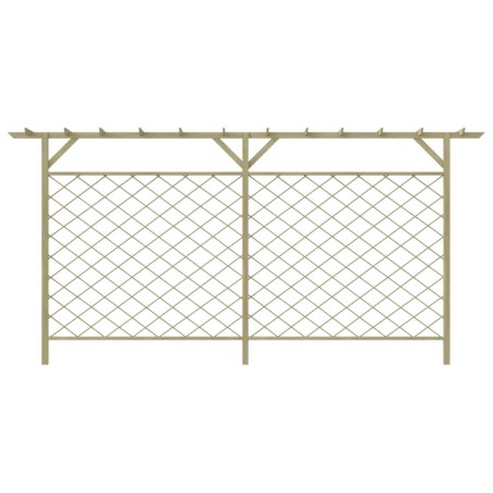 Garten-Gitterzaun mit Pergola-Oberteil Holz