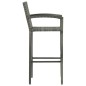 vidaXL Barhocker 2 Stk. Grau Poly Rattan vidaXL Barhocker 2 Stk. Grau Poly Rattan