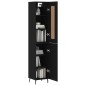 vidaXL Highboard Schwarz 34,5x34x180 cm Holzwerkstoff vidaXL Highboard Schwarz 34,5x34x180 cm Holzwerkstoff