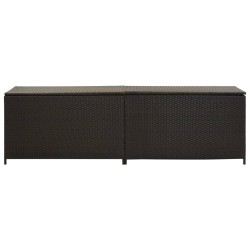 vidaXL Gartenbox Poly Rattan 200x50x60 cm Braun