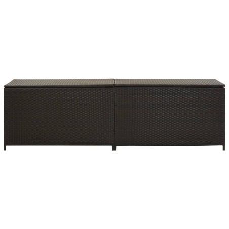 vidaXL Gartenbox Poly Rattan 200x50x60 cm Braun