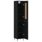 vidaXL Highboard Schwarz 34,5x34x180 cm Holzwerkstoff vidaXL Highboard Schwarz 34,5x34x180 cm Holzwerkstoff