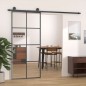 Schiebetür Schwarz 90x205 cm ESG Glas und Aluminium Schiebetür Schwarz 90x205 cm ESG Glas und Aluminium