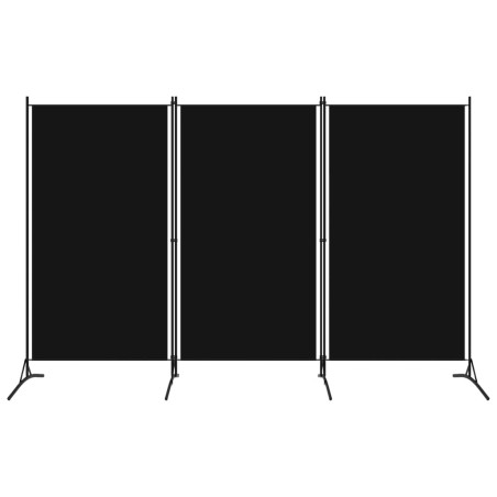 vidaXL 3-tlg. Raumteiler Schwarz 260x180 cm 