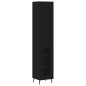 Highboard Schwarz 34,5x34x180 cm Holzwerkstoff Highboard Schwarz 34,5x34x180 cm Holzwerkstoff